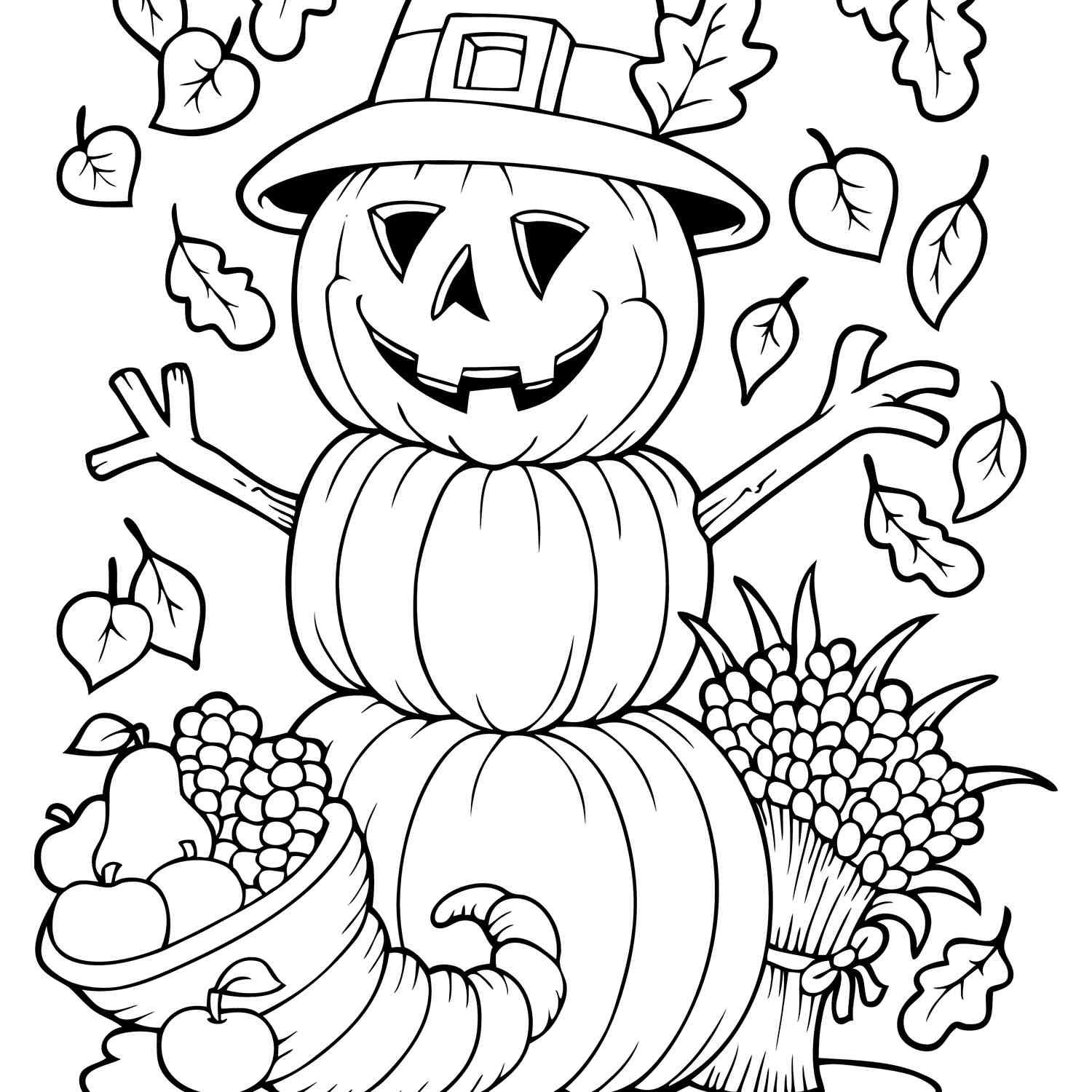 Free Autumn And Fall Coloring Pages within Grade R Cover Page Colouring Page