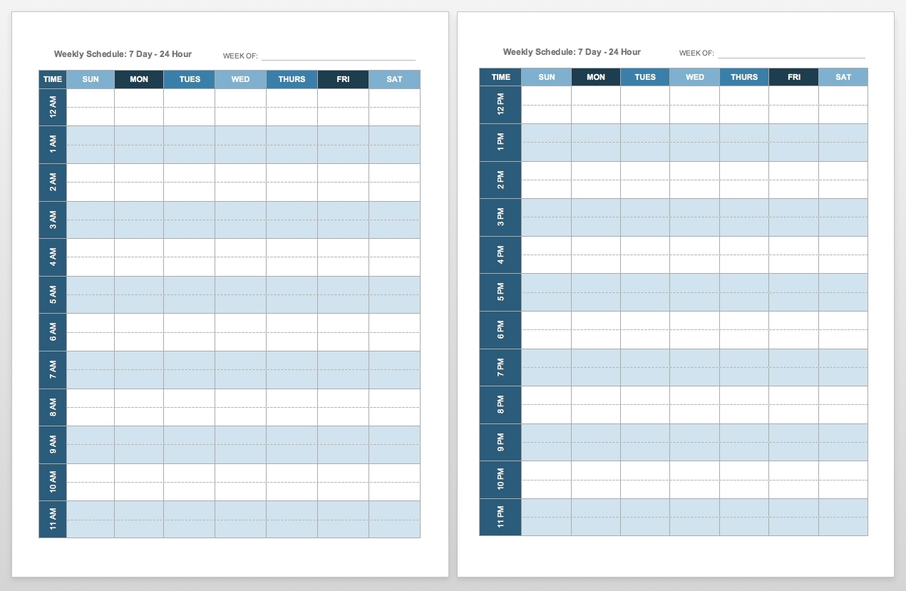 Free Blank Calendar Templates - Smartsheet within Blank Time And Date Calendar