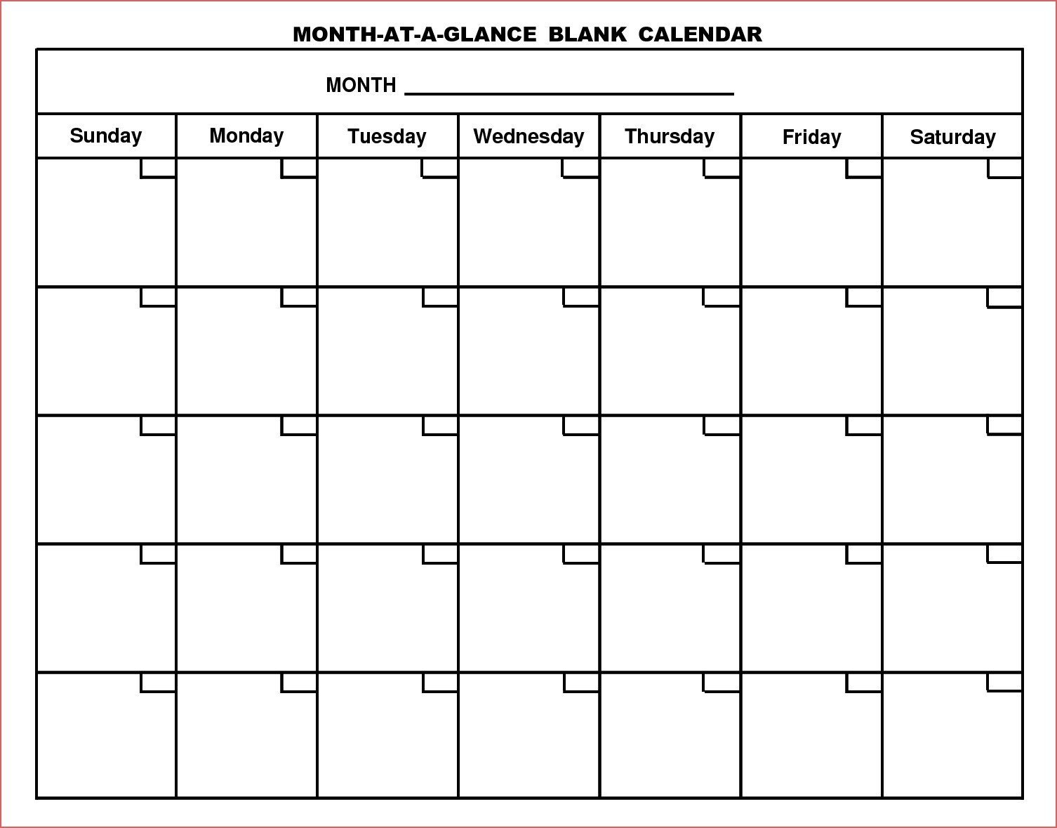 Free Blank Printable Calendar 2017 Printable Calendar Free Month within Full Size Blank Printable Calendar