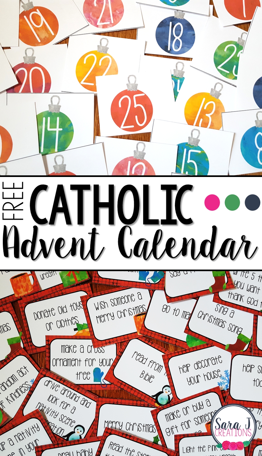 Free Catholic Advent Calendar | Sara J Creations inside Printable Advent Calendars For All Seasons