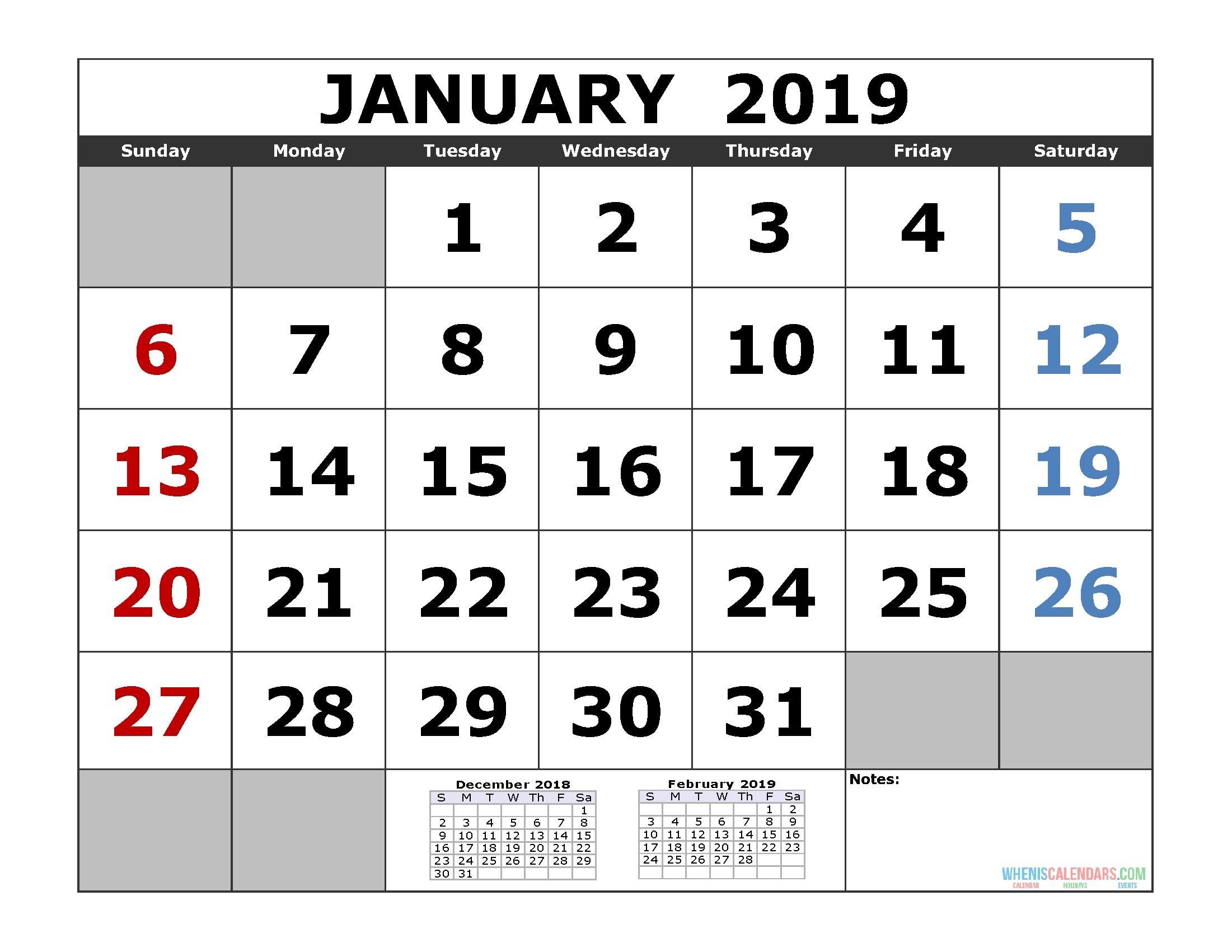 Free Download 2019 Printable Calendar Template (3 Month Calendar in Download A 3 Month Calendar