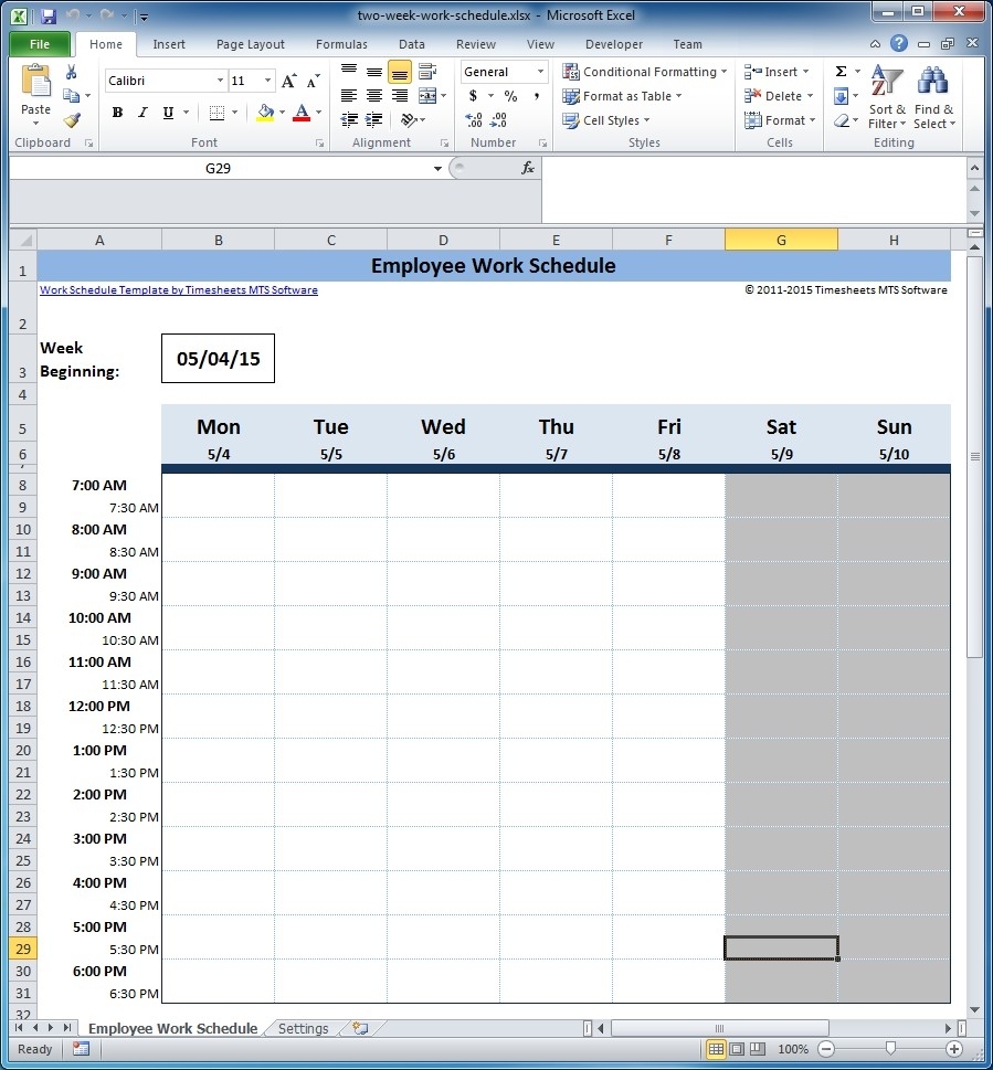 Free Employee And Shift Schedule Templates regarding Blank Weekly Am/pm Schedule Template