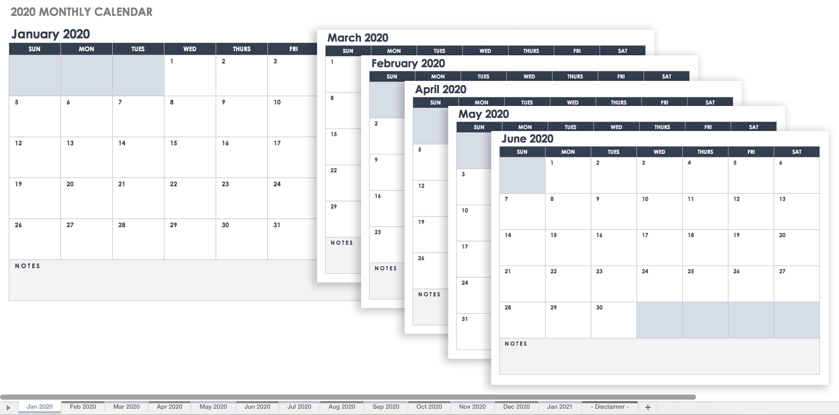 Free Google Calendar Templates | Smartsheet within Free Editable Monthly Calendar Template