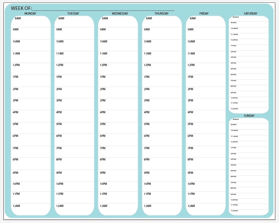 Free Hour Day Planner Template Calendar Weekly Hourly Schedule Daily throughout Scheduling Half Hour By Hour Day Planner