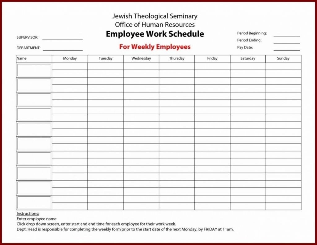 Free Monthly Employee Schedule Template Download Shift E2 80 93 Make for Emplyee Schedule Template Starting Friday
