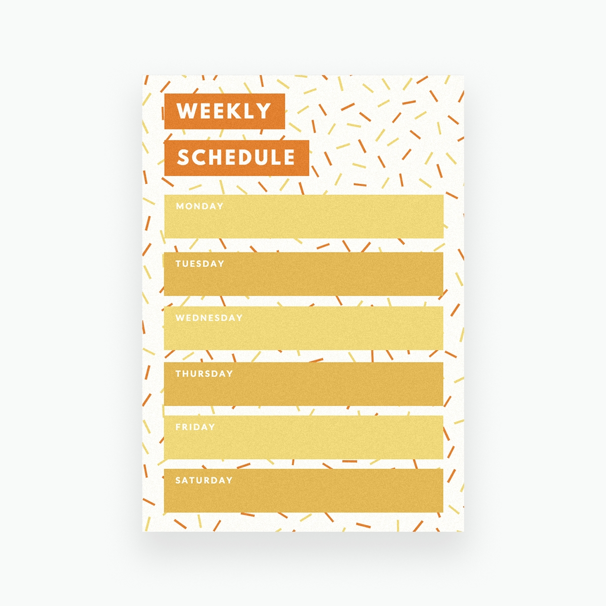 Free Online Weekly Schedule Maker: Design A Custom Weekly Schedule with regard to Schedule At A Glance Template