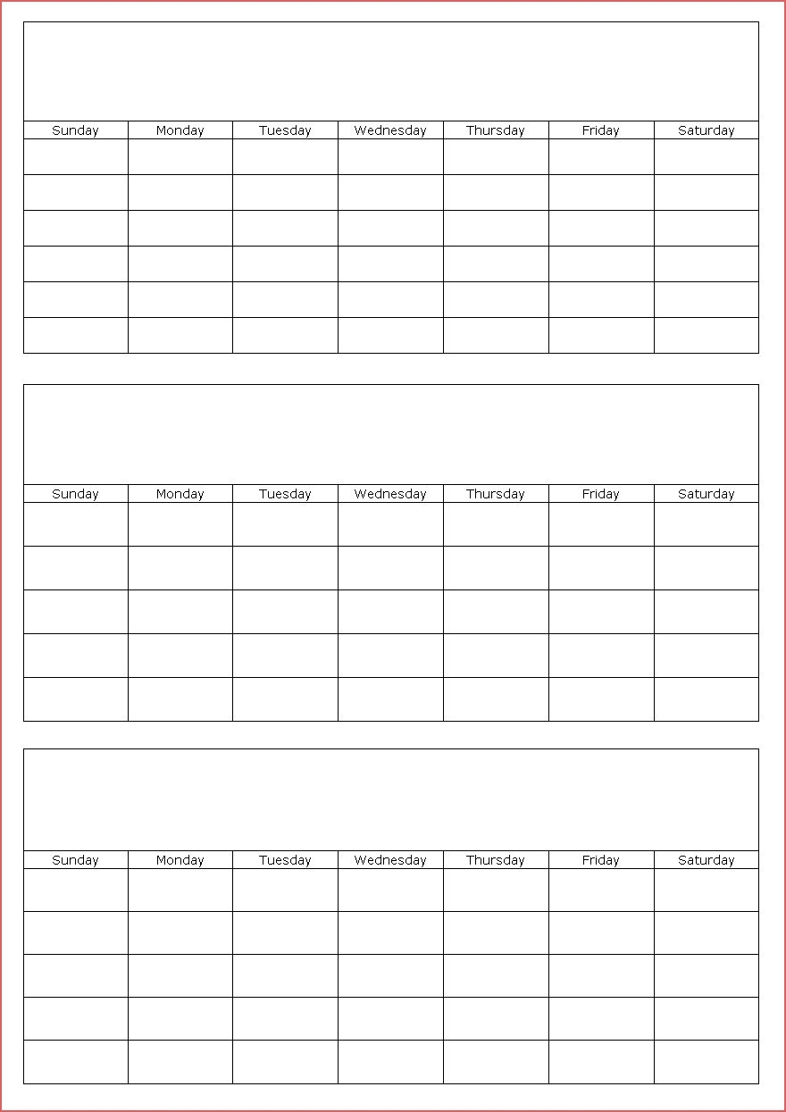 Free Printable 3 Month Calendars In Pdf Format Five Three Month with 3 Month Printable Calendar Templates