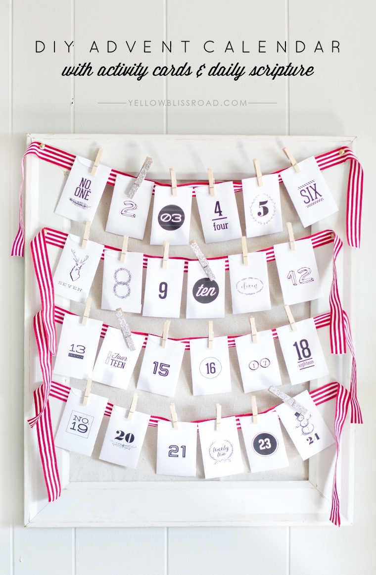 Free Printable Advent Calendar With Activity Ideas (Diy) with Advent Calendar Gifts With Verses