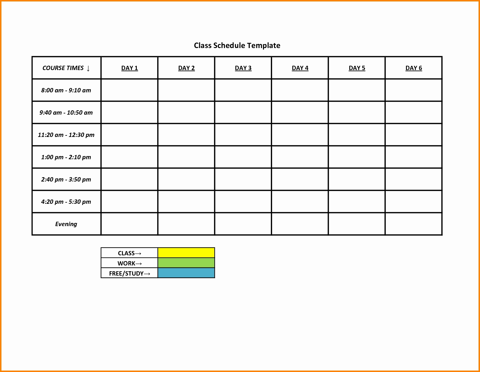 Free Printable Blank 5 Day Weekly Calendar 5 Day Schedule Template for Blank Calendar Printable 5 Day