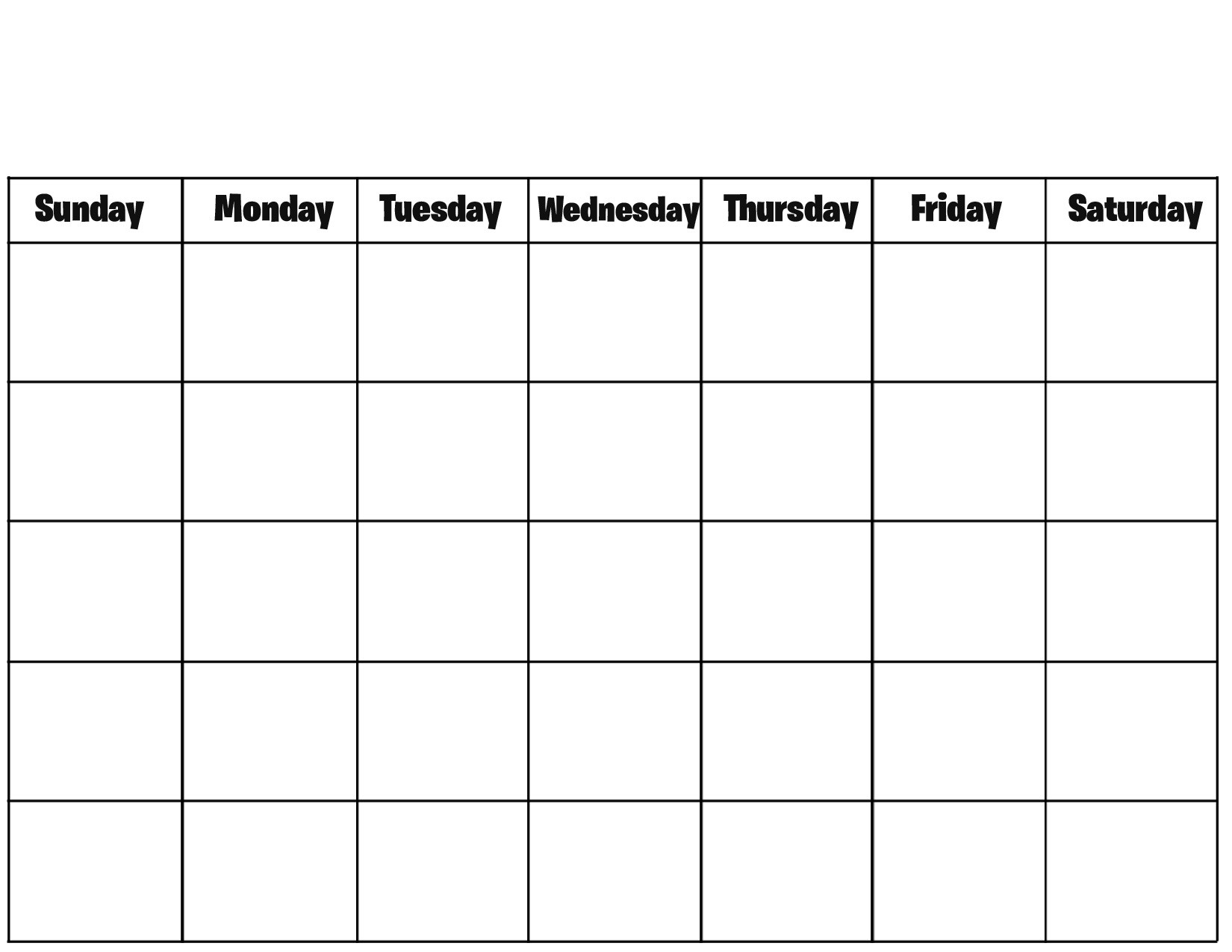 Free Printable Blank Calendar Pages Printable Calendar Templates within Free Blank Printable Calendar Template
