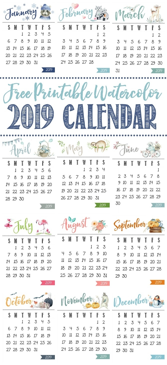 Free Printable Calendar - Clean And Scentsible inside Free Printable Year Long Calendar