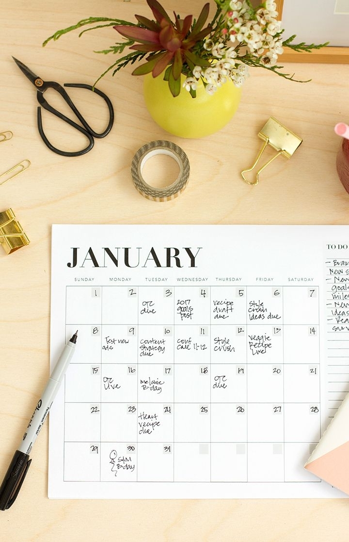 Free Printable Calendar | Diy Bloggers | Free Printable Calendar inside Calenders And To Keep Up Withstuff