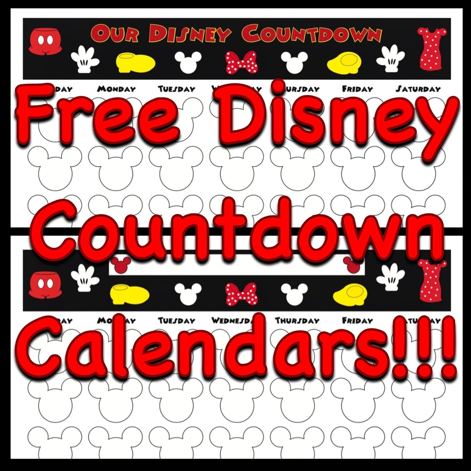 Free, Printable Countdown Calendars To Use For Your Next Disney Trip intended for Free Printable Vacation Countdown Calendar