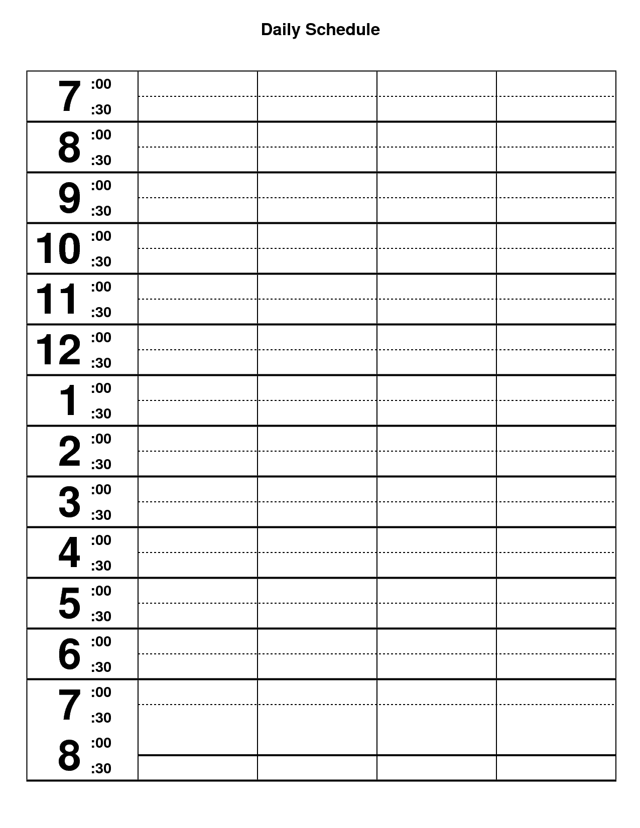 Free Printable Daily Schedule Maker Class Calendar Program with regard to Printable Daily Schedule With Time