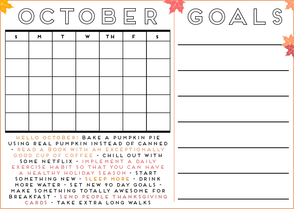 Free Printable: October Calendar | Organize!!! | October Calendar within Printable Months Of Year Owl