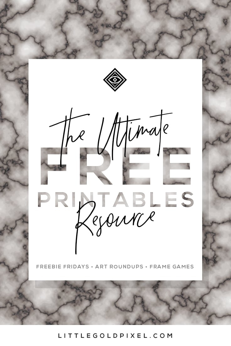 Free Printables • Design &amp; Gallery Wall Resources • Little Gold Pixel for Frame Birthday Calendar Templates Free