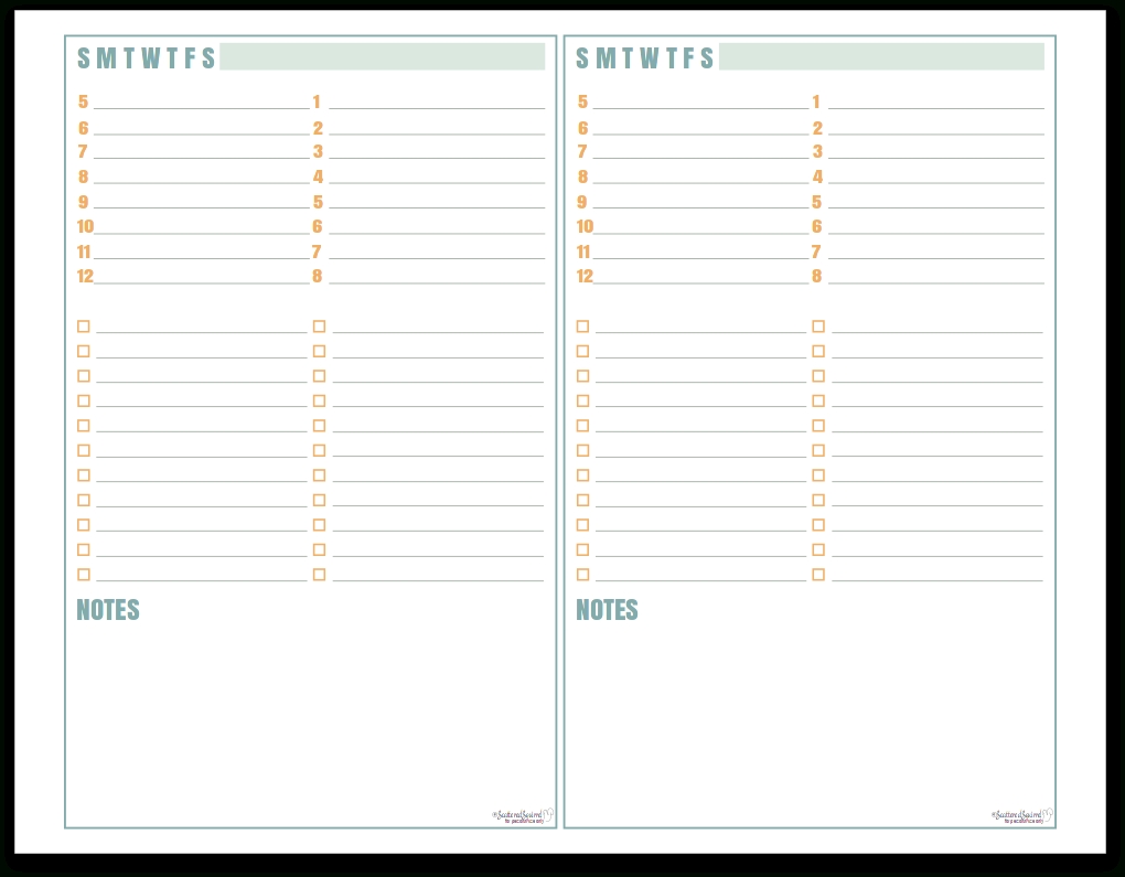 Free Printable Daily Planner Page Half
