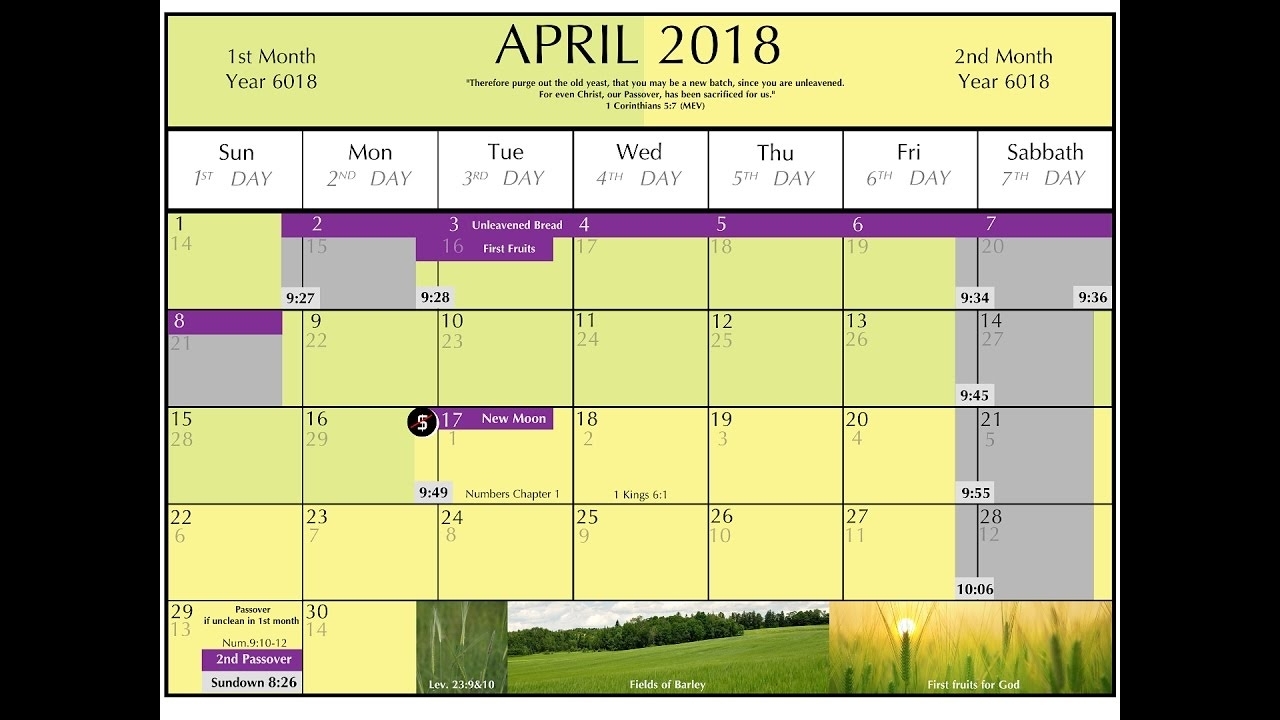 God&#039;s Calender 2017 - 2018 (Original Hebrew And Bible Calendar with regard to Hebrew Calendar And Moon Calendar