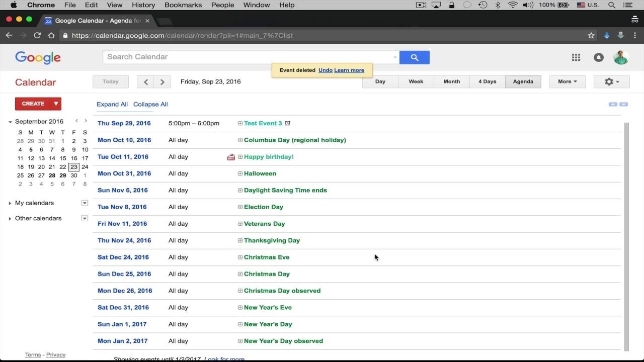 Google Calendar - Delete Multiple Events At Once - Youtube in Calender Of Term 1 Events