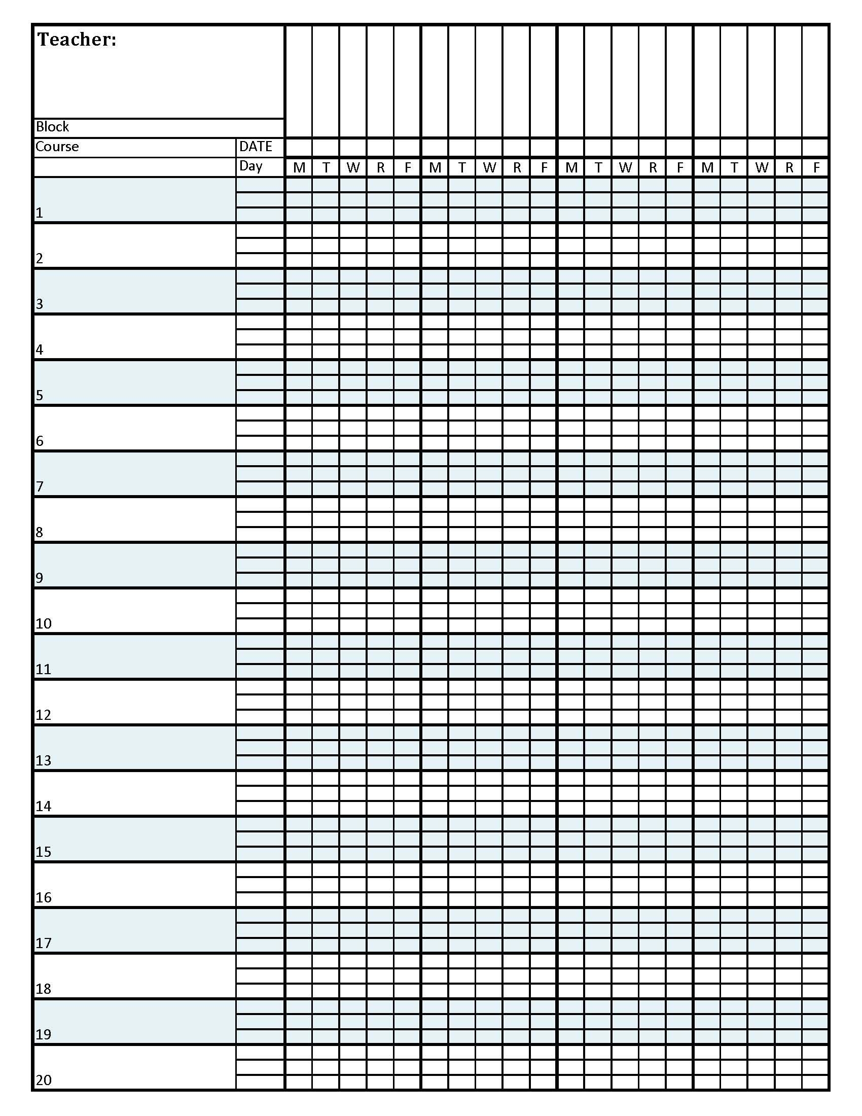 Grade Sheet Printable | Printable Gradebook | Sine Over Cosine Of for Print A Blank Spreadsheet 7 Rows