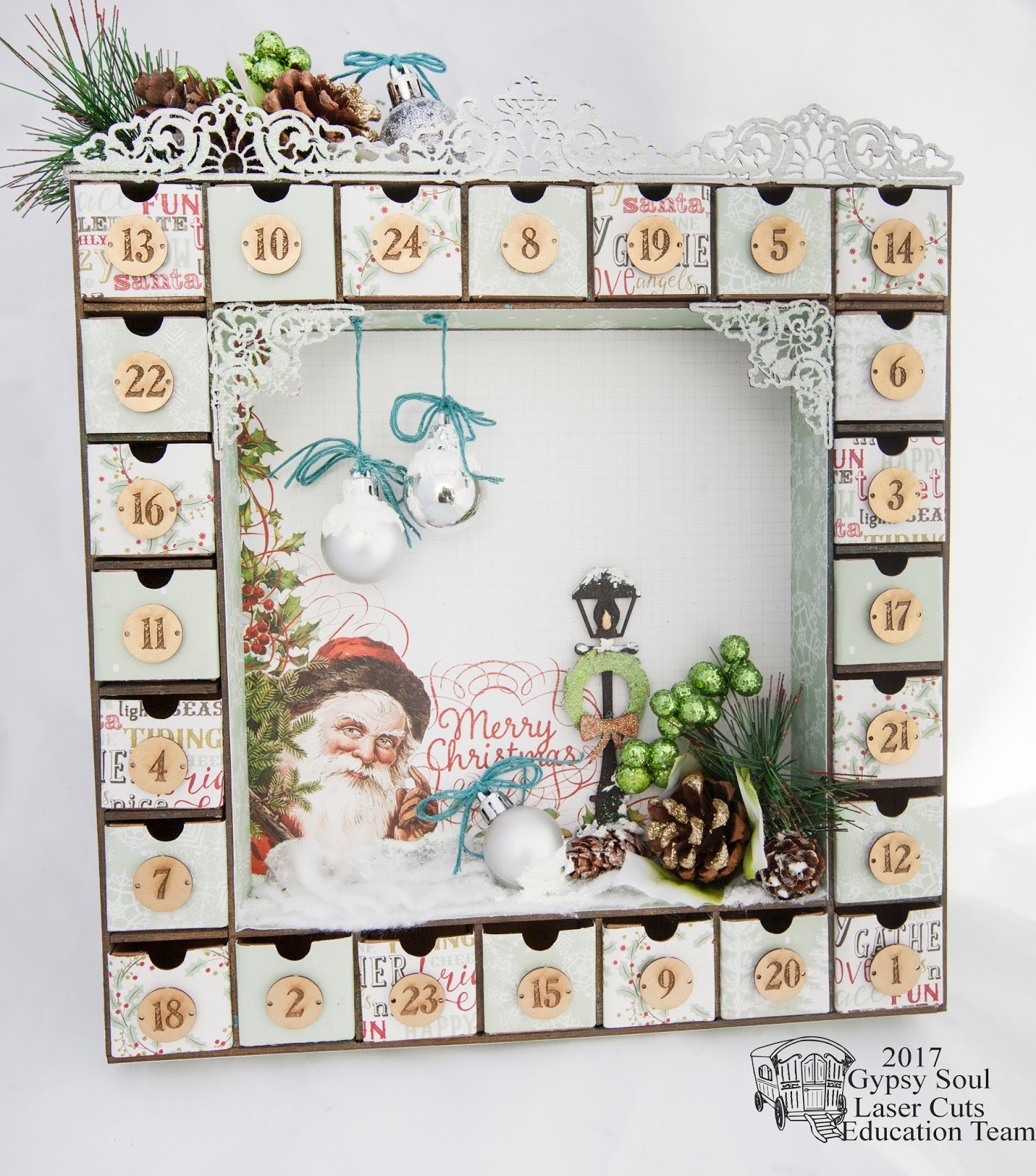 Gypsy Soul Laser Cuts: Advent Calendar With Alicia Barry pertaining to Wooden Shadow Box Advent Calendar