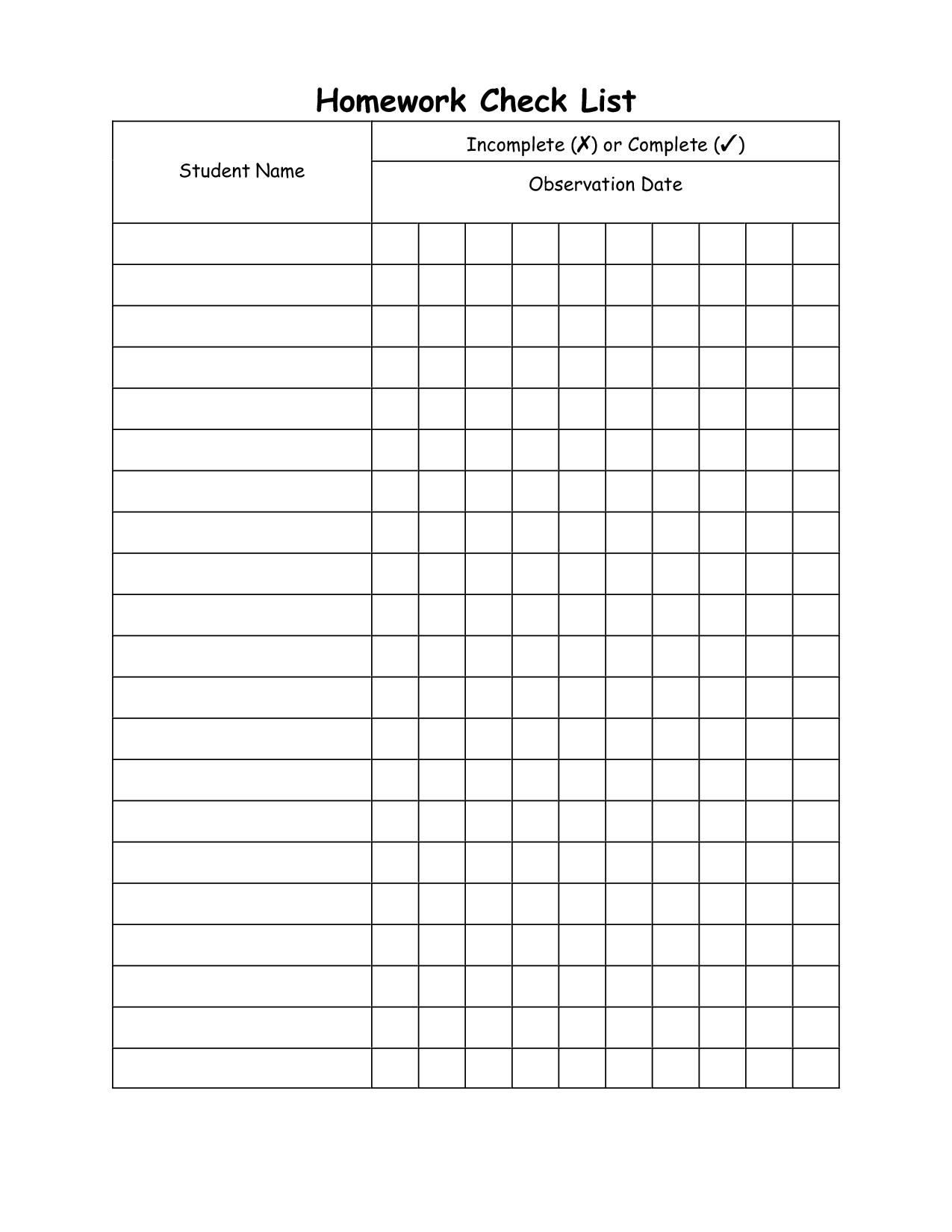 1st-grade-homework-chart-templates