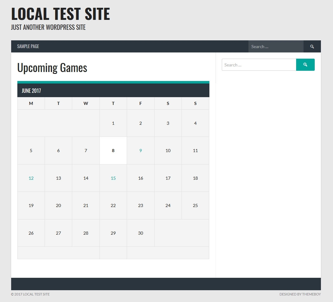 How To Add An Event Calendar &amp; Upcoming Games To A Sports Team Site in Football Theme Blank Dates Calendar