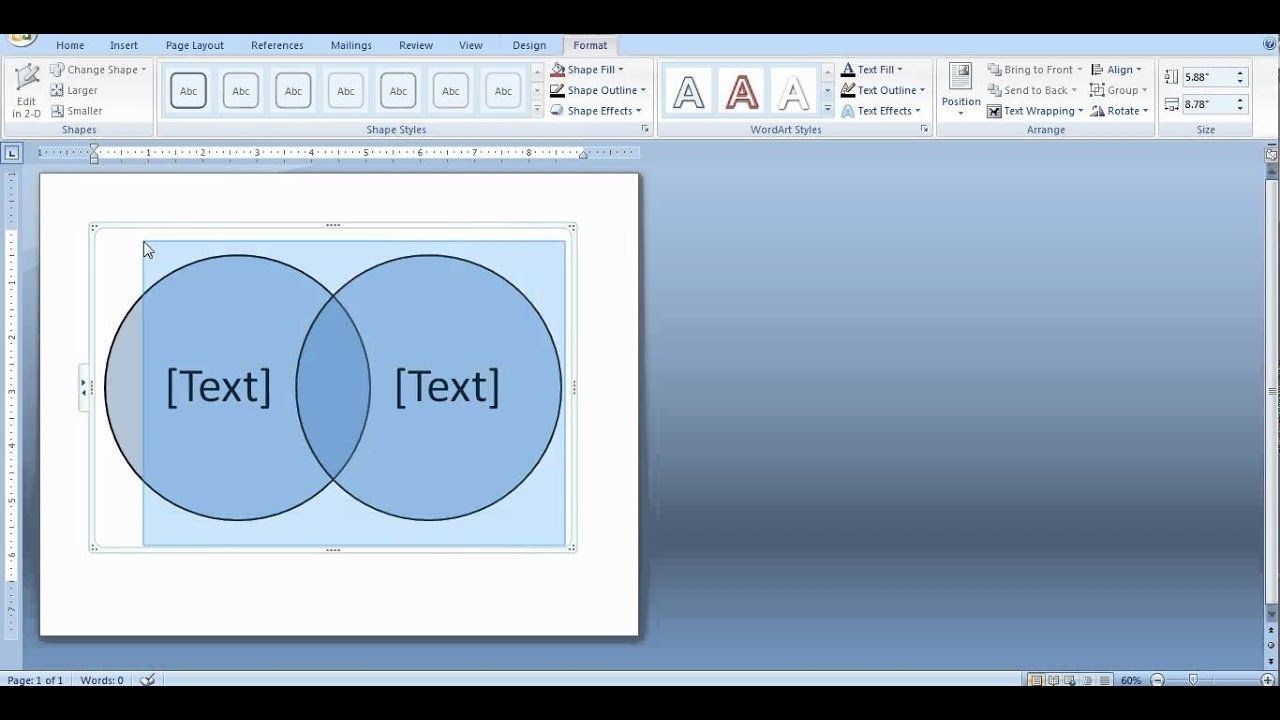 How To Create A Venn Diagram In Word And Powerpoint - Youtube regarding How To Overlap Pictures Microsoft Word 2013