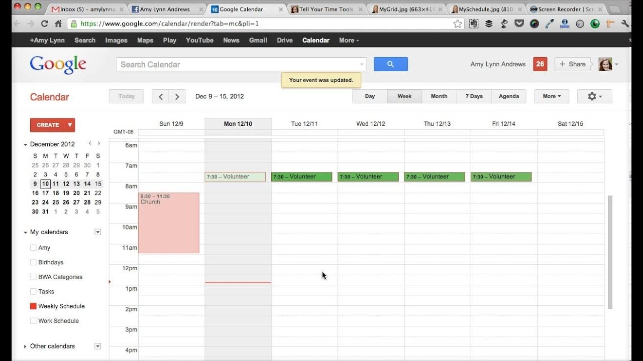 How To Create A Weekly Schedule In Google Calendar (From Tell Your regarding How To Create A Weekly Calendar