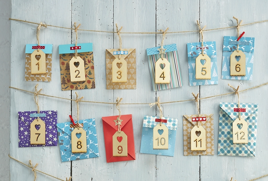 How To Make An Envelope Advent Calendar - Hobbycraft Blog with Create An Advent Calender Wooden