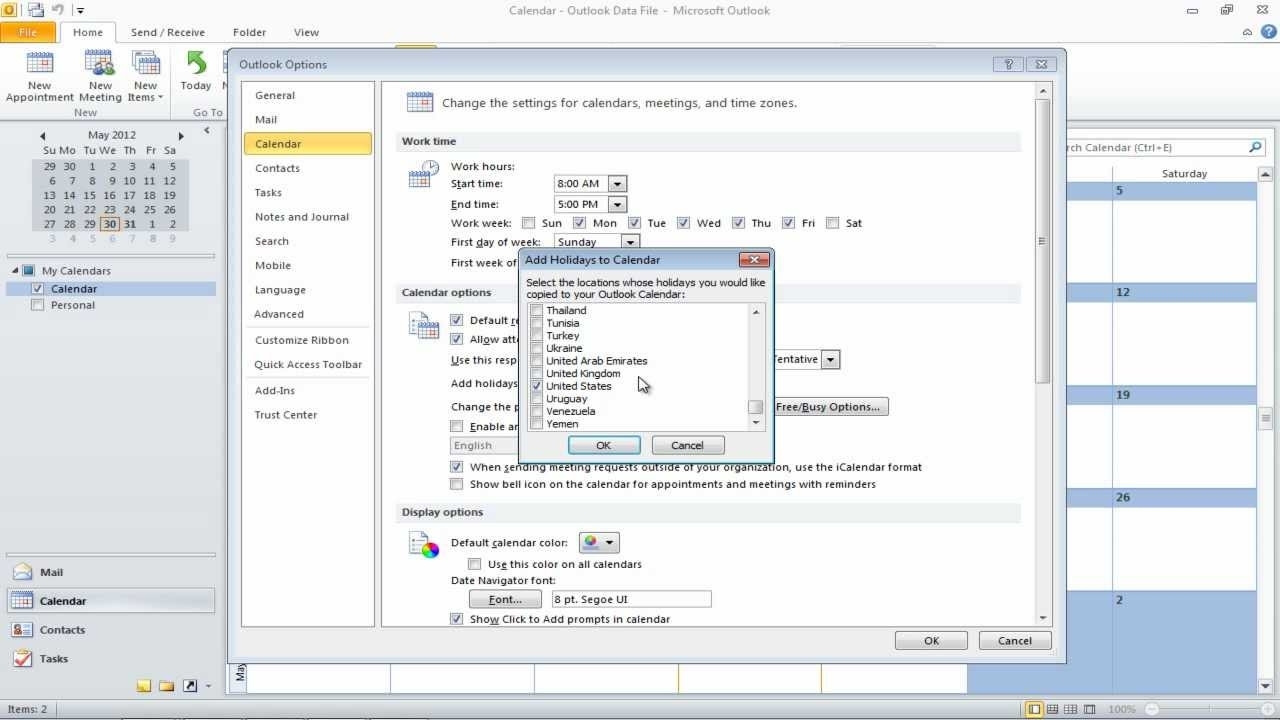 How To Set Events And Holidays In Outlook - Youtube intended for How To See Vacation Calendar In Outlook