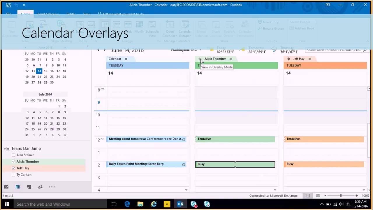 How-To: Use The Outlook 2016 Calendar - Youtube regarding How To See A Calendar In Outlook
