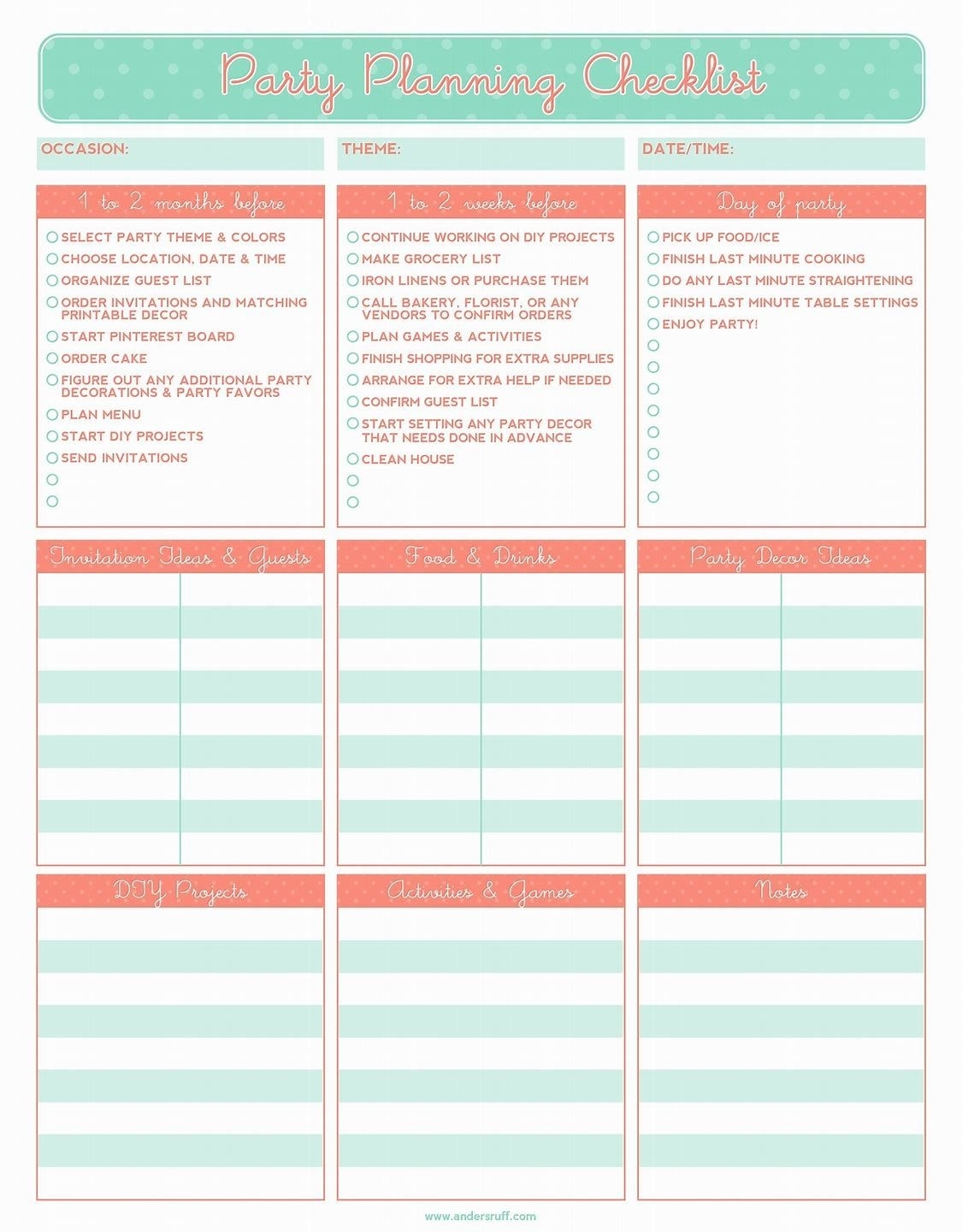 Image Result For Event Planner Free Printables | Event Planner inside Event Planning To Do List