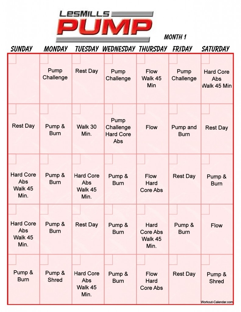 6 Day Hip Hop Abs Calendar Workout for Push Pull Legs