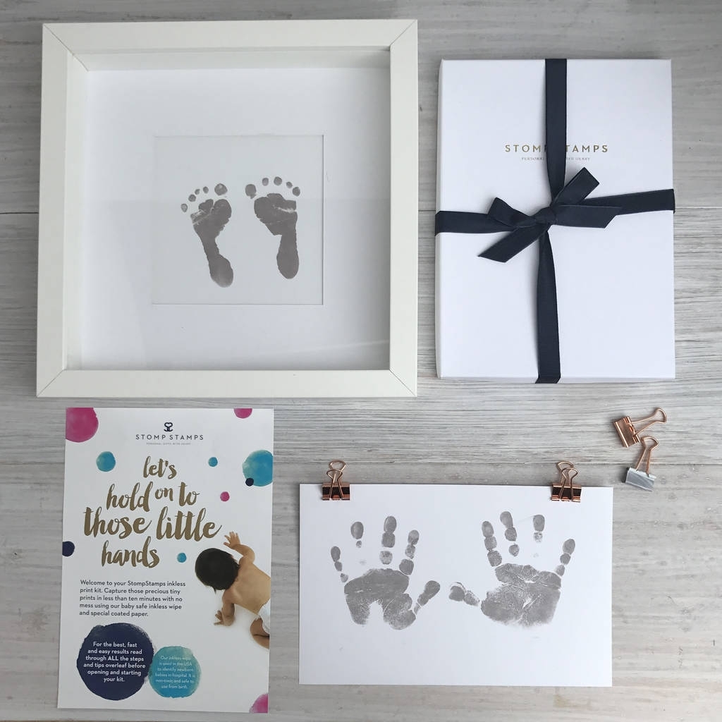 Inkless Handprint And Footprint Kitstomp Stamps intended for Handprint Footprint With Siblings Ideas