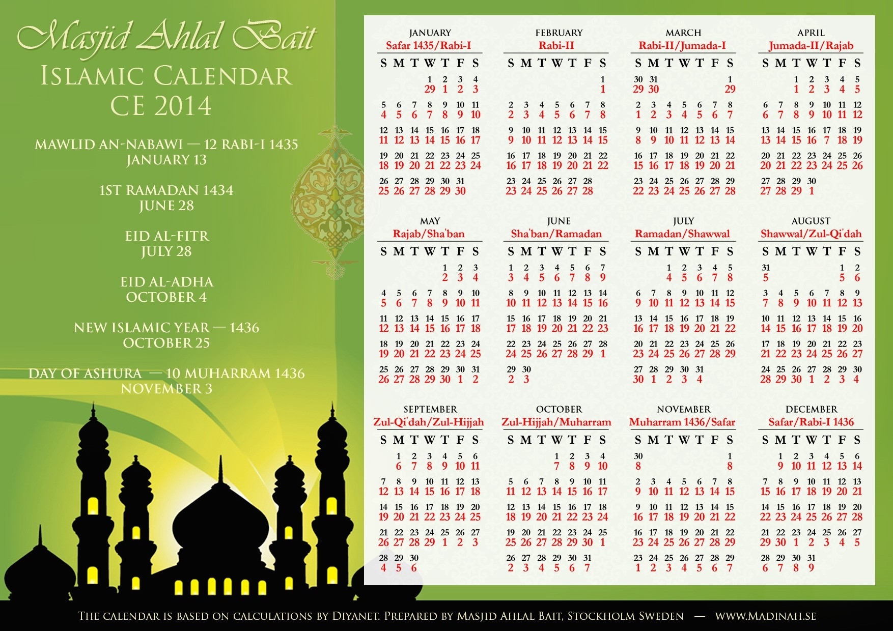  Islamic Calendar 2015 Pdf Free Download