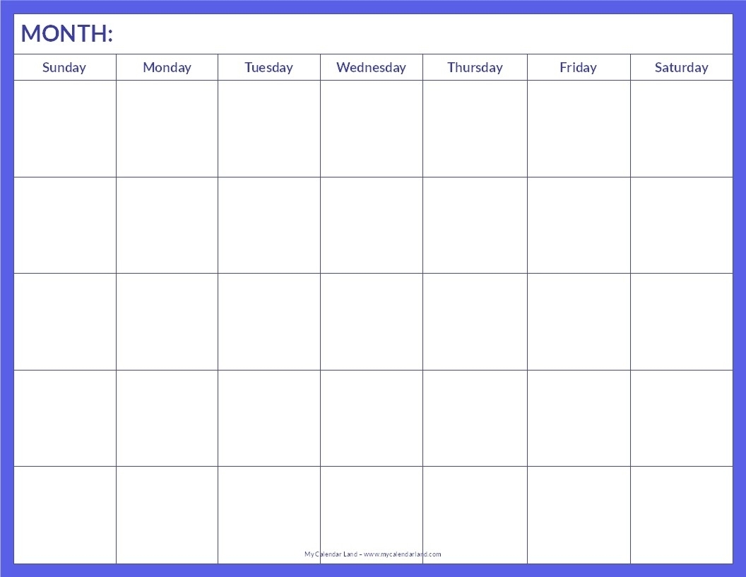 January 2015 Calendar Template Printable Blank Calendar Page For with regard to Free Printable Weekly Schedule Page