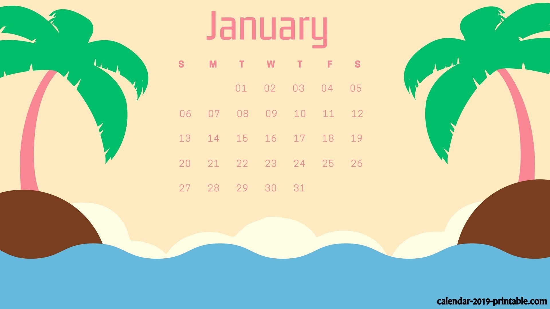 January 2019 Calendar Wallpaper | Calendar 2019 Wallpapers In 2019 in Calendars For January Background Designs