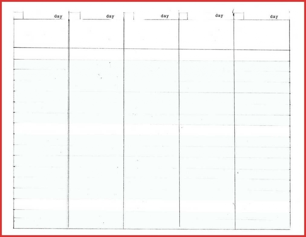 Key Pieces Of 5 Day Weekly Planner Template – Planner Template Printable inside 5 Day Weekly Planner Template