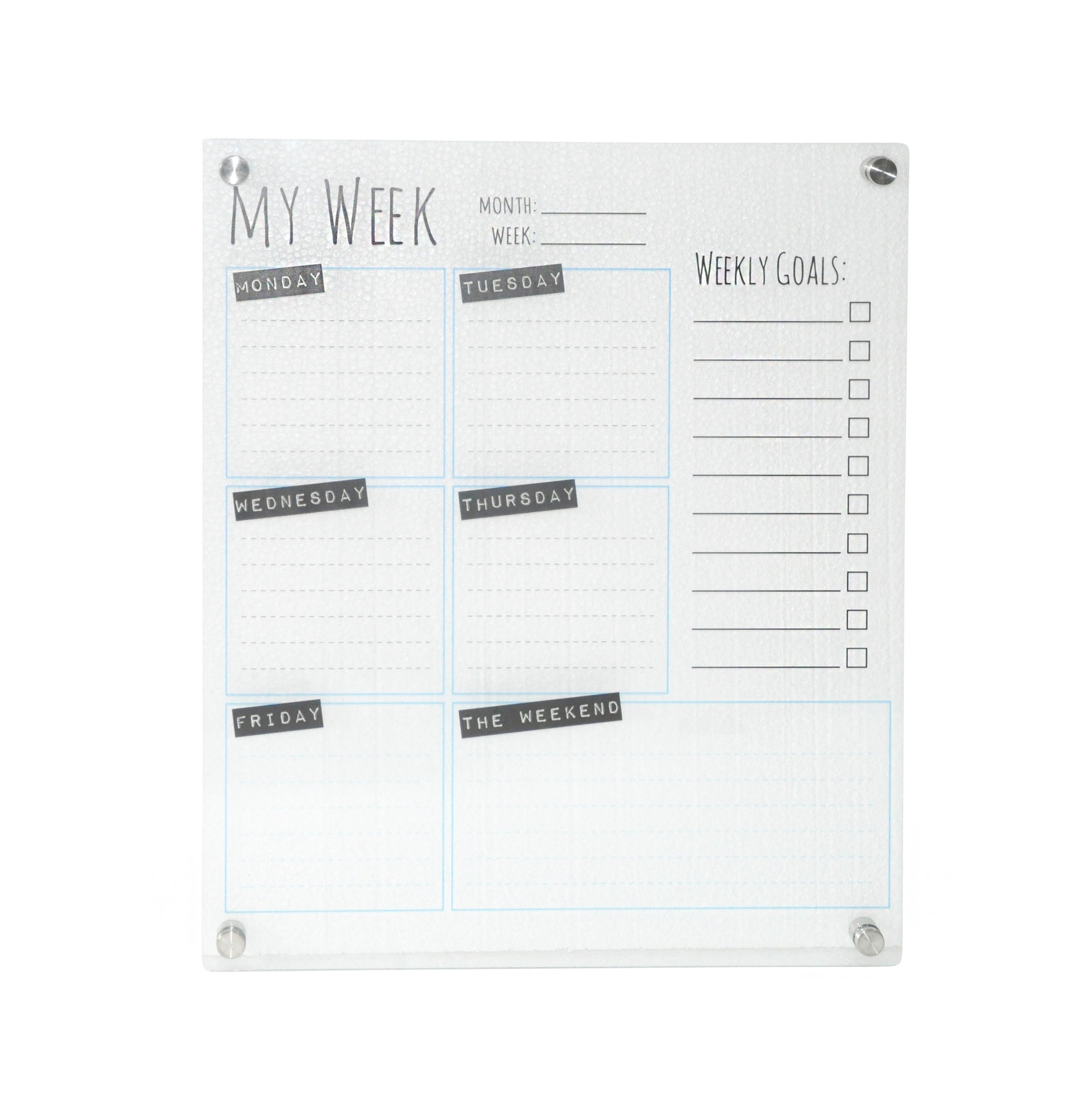 Latitude Run Acrylic Wall Mounted Dry Erase Board | Wayfair intended for Acrylic Wall Displays Fitness Schedules