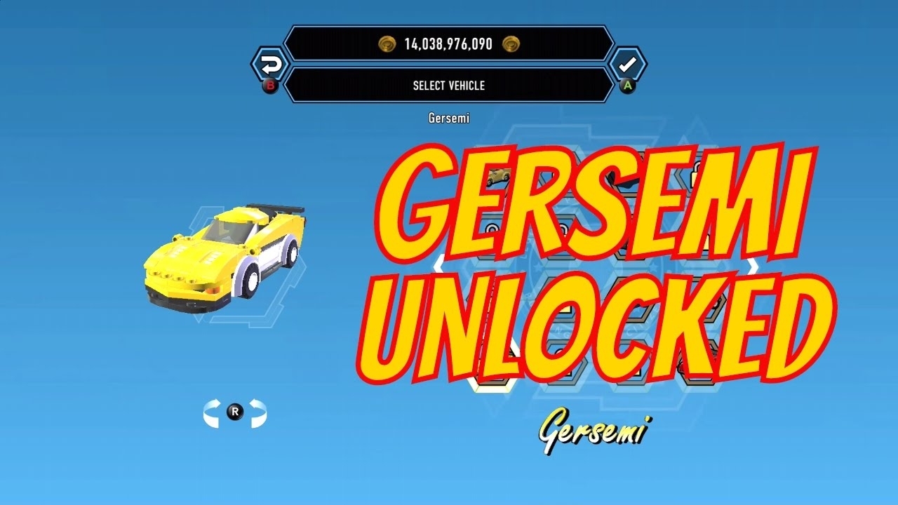 Lego City Undercover Remastered Gersemi (Performance Vehicle) Unlock for Lego Star Wars Lego City Cheats
