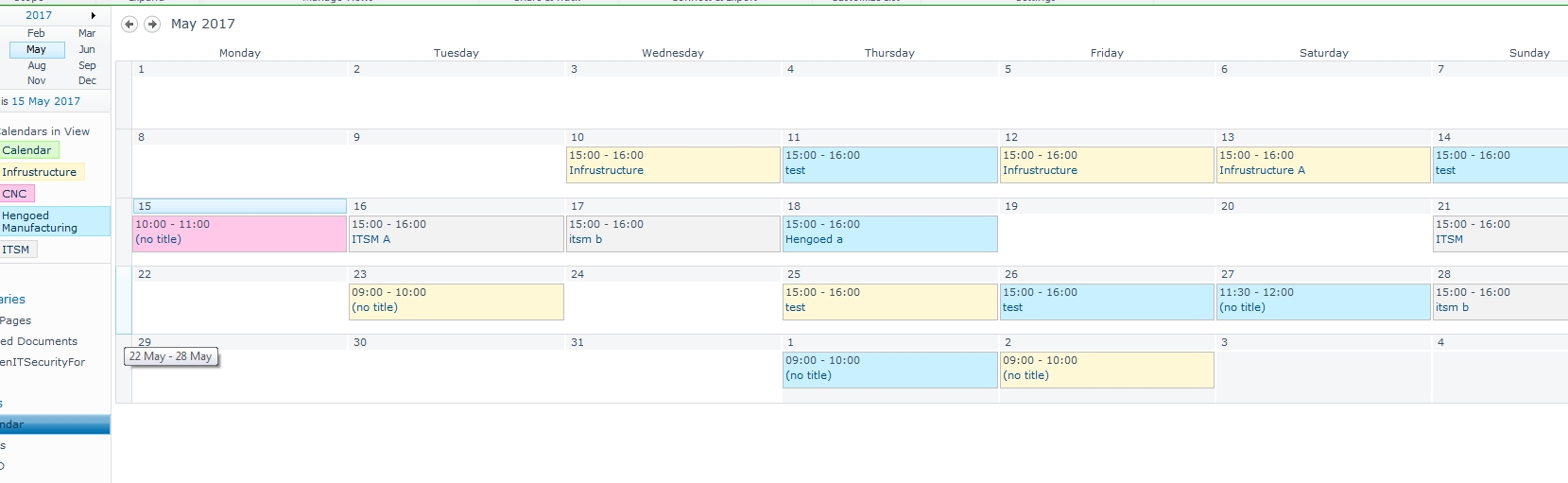 Sharepoint 2013 Calendar Overlay Settings