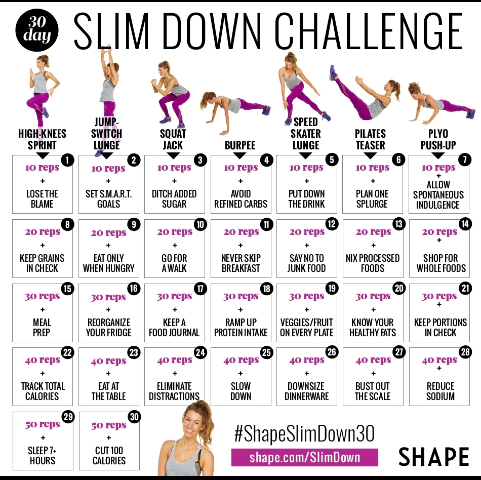 30 Day Inner Thigh Challenge Calendar