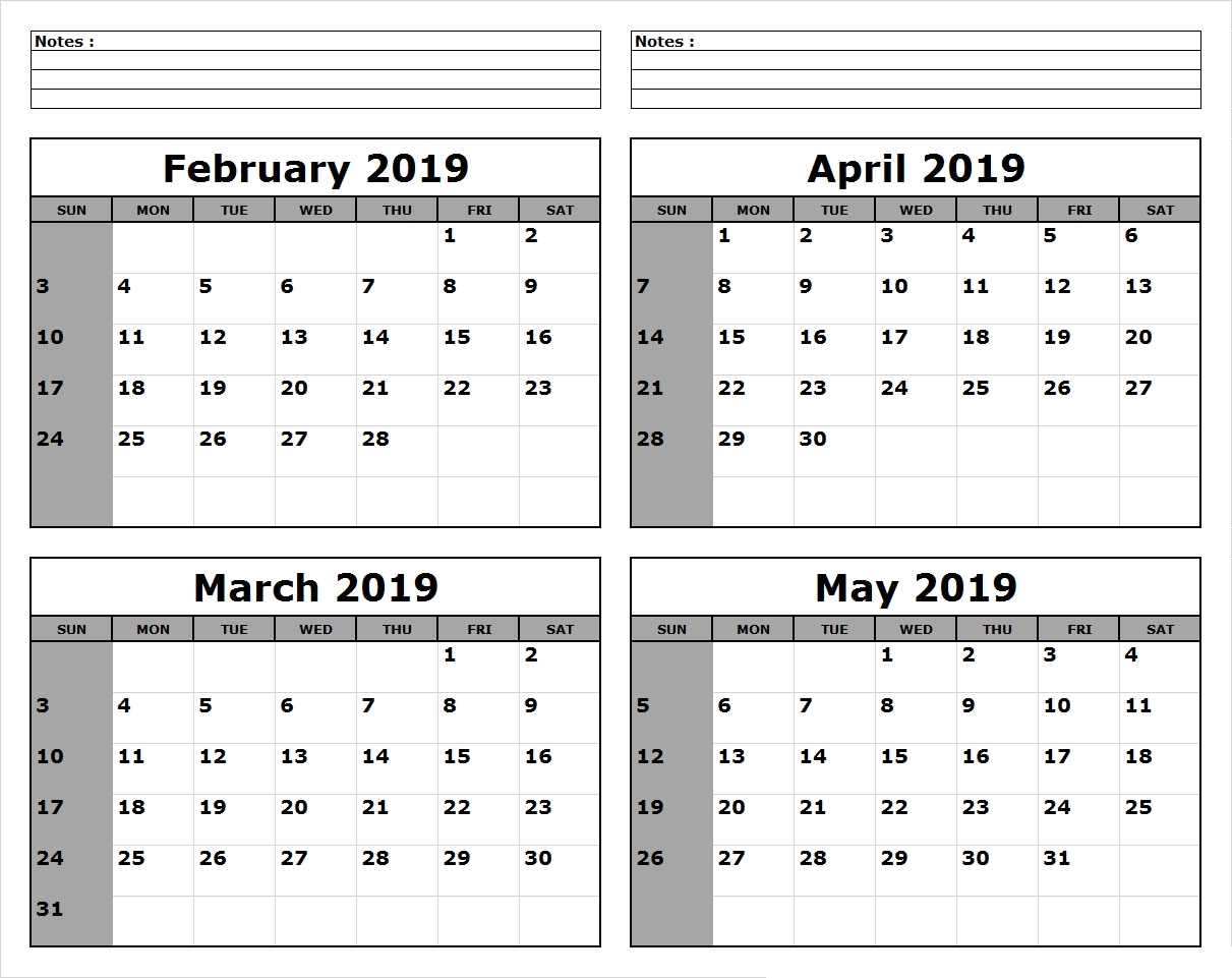 3 Month Calendar To Ptint