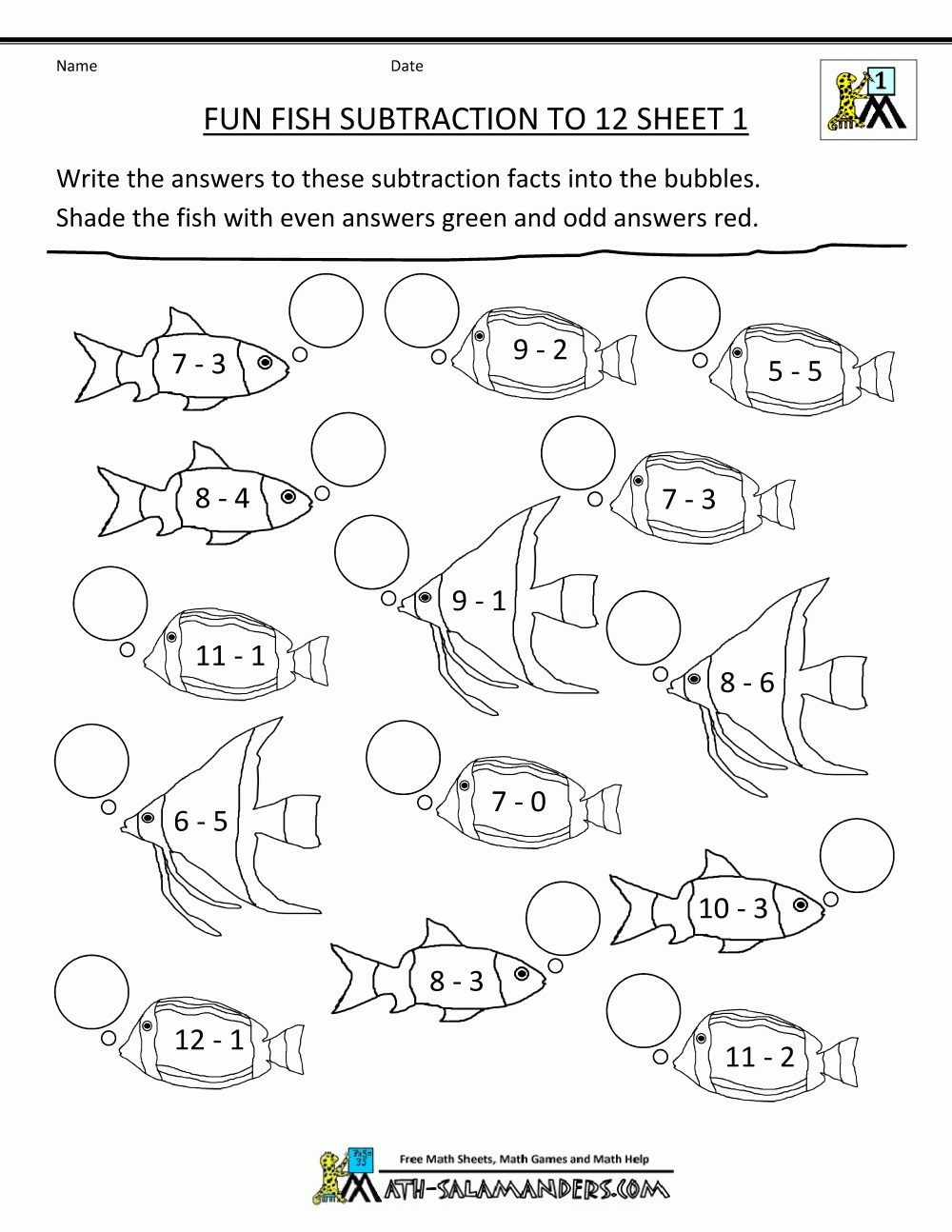 Math Coloring Pages 3Rd Grade | Math Coloring Sheets Fun Subtraction with 1St Grade Math Coloring Sheets