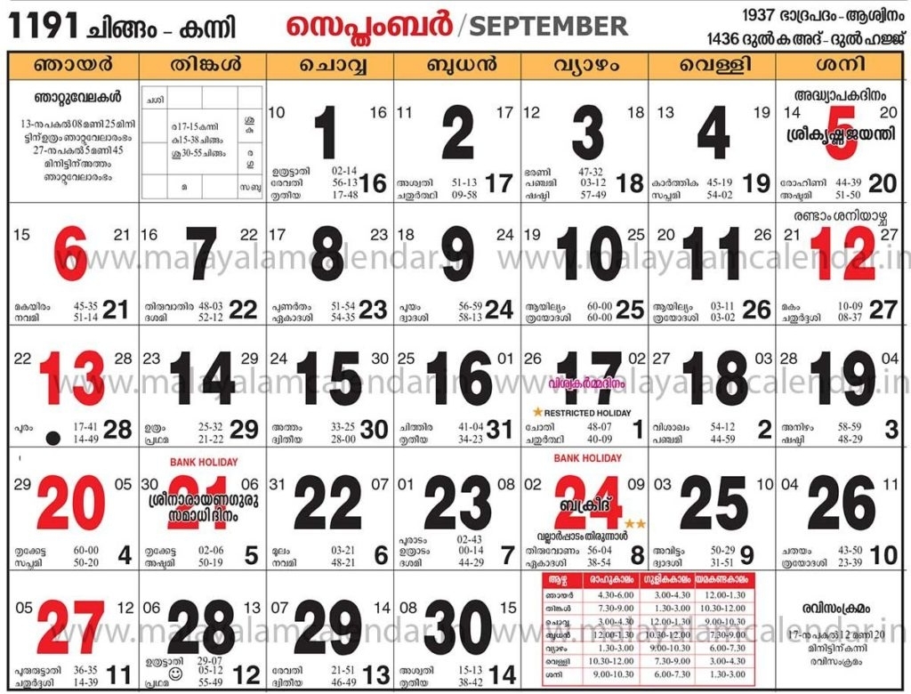 Mathrubhumi Calendar 2018 | Thegioithamdep with regard to 1996 August 29 Malayalam Calendar