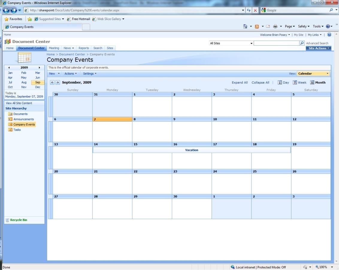 Outlook 2007 Calendar Event Template