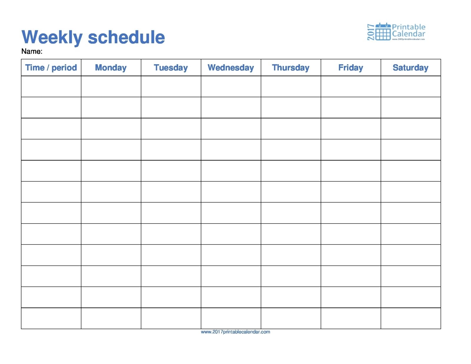 Monday Through Friday Weekly Calendar Template Word Onthly | Smorad intended for Full Size Weekly Calendar Templates