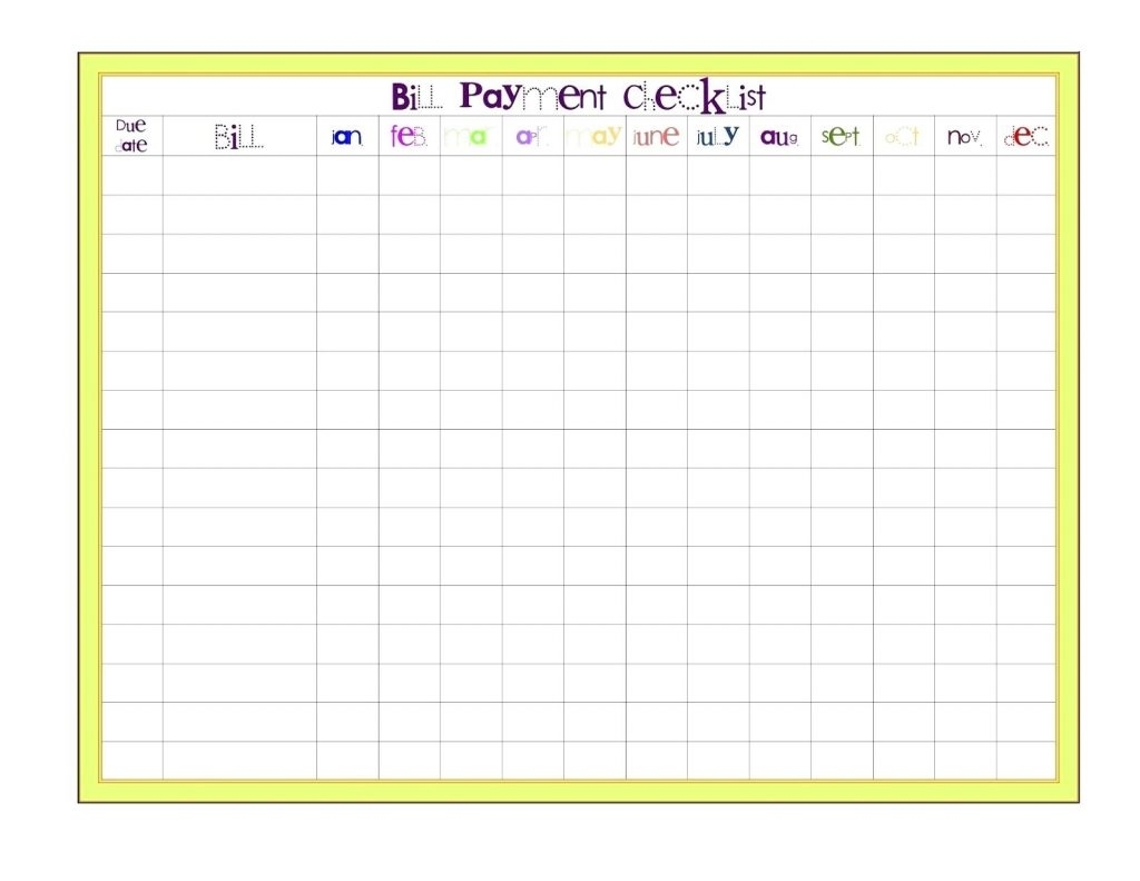 Monthly Bill Organizer Online pertaining to Printable Monthly Bill Payment Calendar