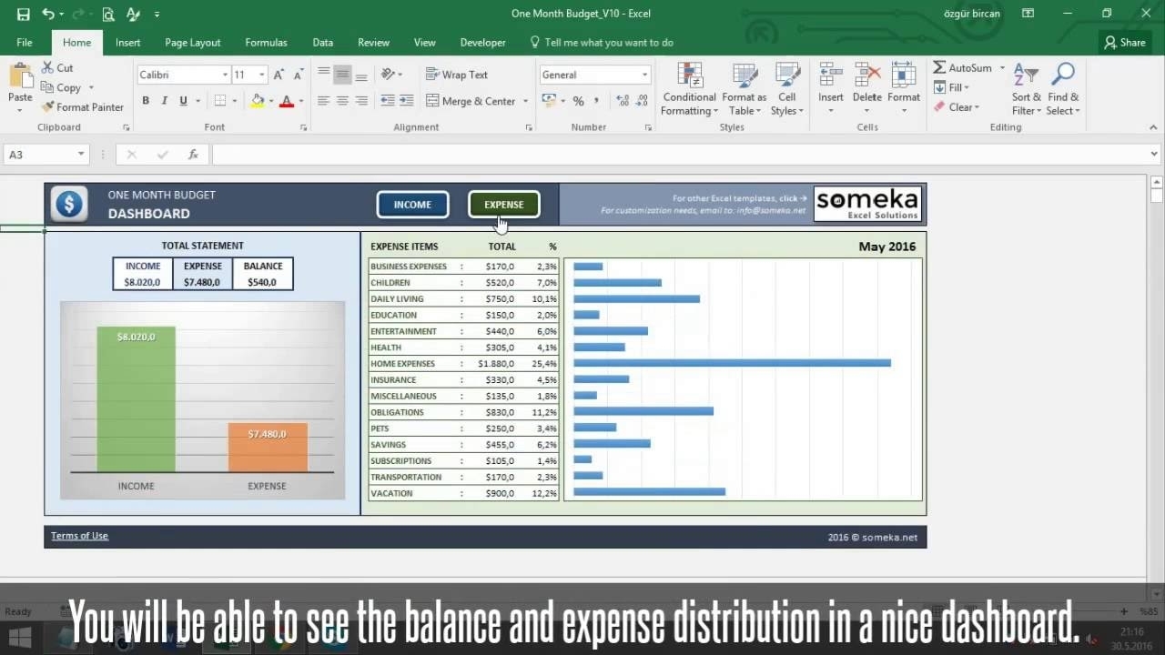 Monthly Budget Worksheet - Free Budget Template In Excel - Youtube pertaining to Blank Monthly Budget Excel Spreadsheet
